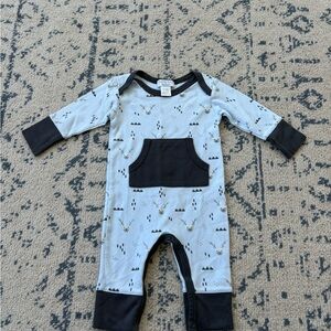 Cozy Black and Gray Kids One Piece